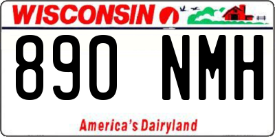 WI license plate 890NMH