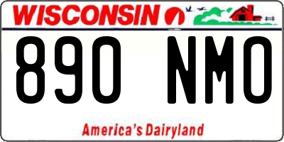 WI license plate 890NMO