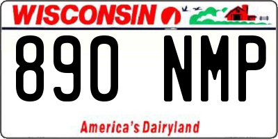 WI license plate 890NMP