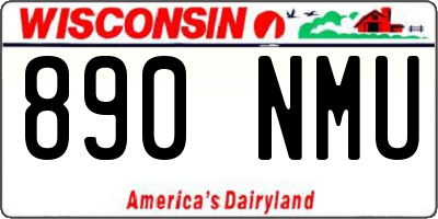 WI license plate 890NMU