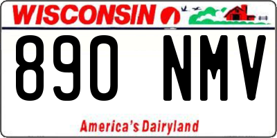 WI license plate 890NMV
