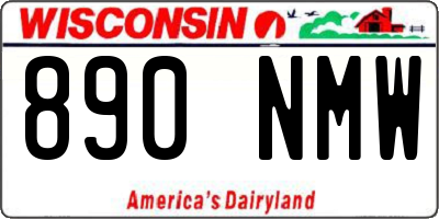 WI license plate 890NMW