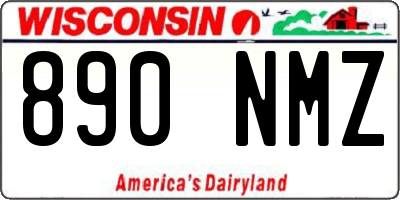 WI license plate 890NMZ