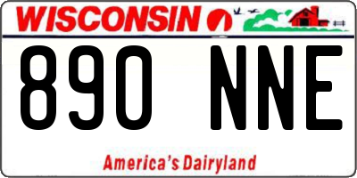 WI license plate 890NNE