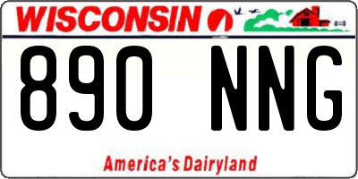 WI license plate 890NNG