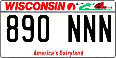 WI license plate 890NNN