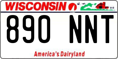 WI license plate 890NNT