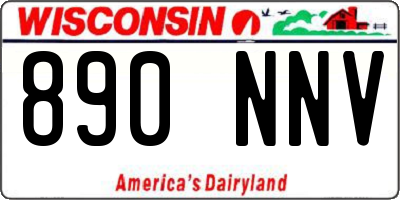 WI license plate 890NNV