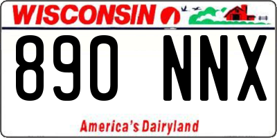 WI license plate 890NNX