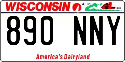 WI license plate 890NNY