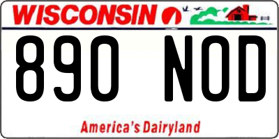 WI license plate 890NOD