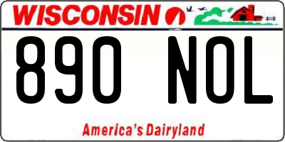 WI license plate 890NOL