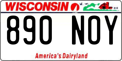 WI license plate 890NOY