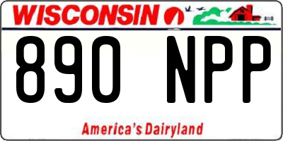 WI license plate 890NPP