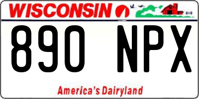 WI license plate 890NPX