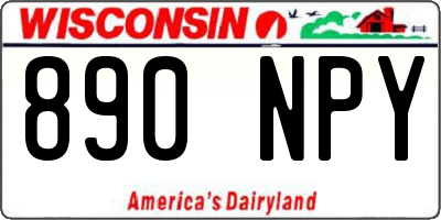 WI license plate 890NPY