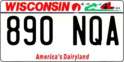 WI license plate 890NQA