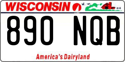 WI license plate 890NQB