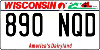 WI license plate 890NQD