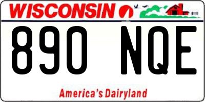WI license plate 890NQE