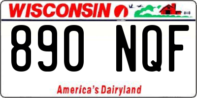 WI license plate 890NQF