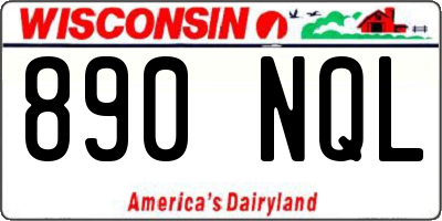 WI license plate 890NQL