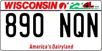 WI license plate 890NQN