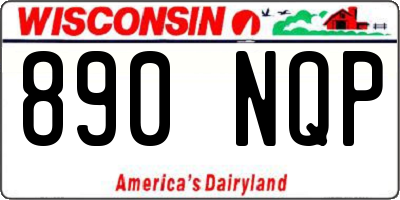 WI license plate 890NQP