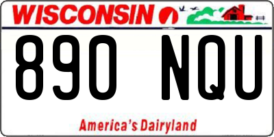WI license plate 890NQU