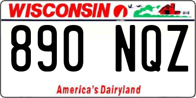 WI license plate 890NQZ