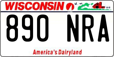 WI license plate 890NRA