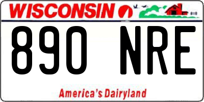 WI license plate 890NRE