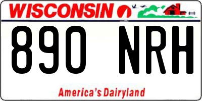 WI license plate 890NRH