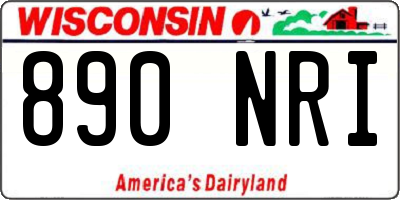 WI license plate 890NRI