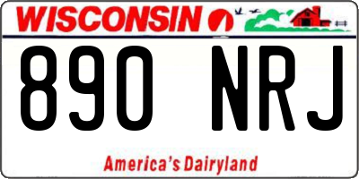 WI license plate 890NRJ
