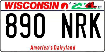 WI license plate 890NRK
