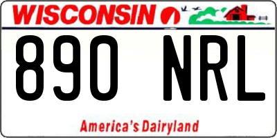 WI license plate 890NRL