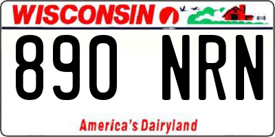 WI license plate 890NRN