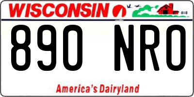 WI license plate 890NRO