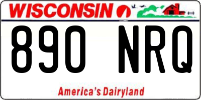 WI license plate 890NRQ