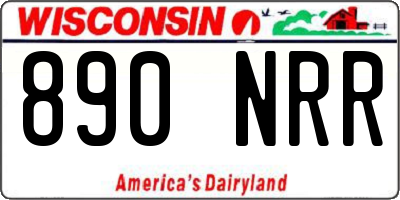 WI license plate 890NRR