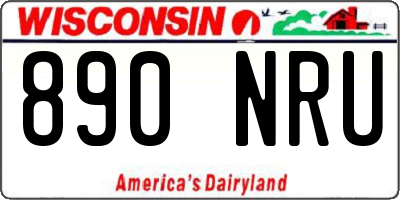 WI license plate 890NRU