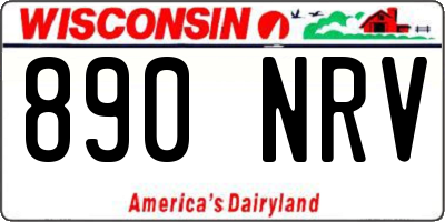 WI license plate 890NRV
