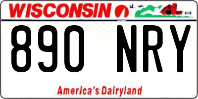 WI license plate 890NRY
