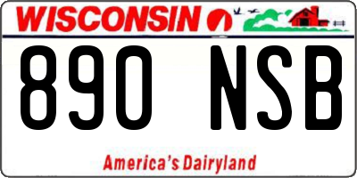 WI license plate 890NSB
