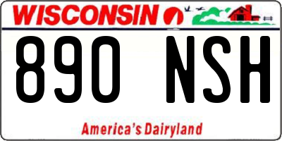WI license plate 890NSH