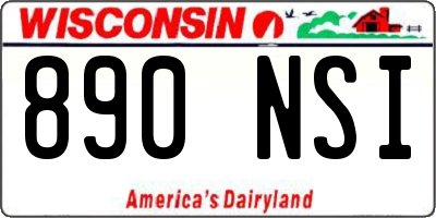 WI license plate 890NSI
