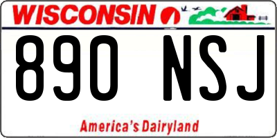 WI license plate 890NSJ