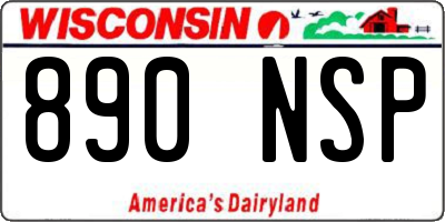 WI license plate 890NSP