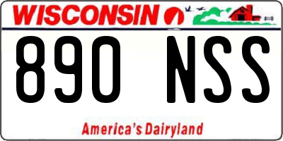 WI license plate 890NSS